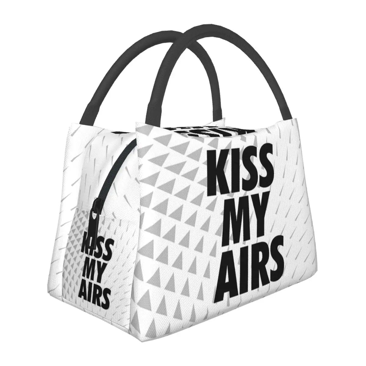 Kiss My Airs Sneaker Head Hype White Lunch Bags Insulated Bento Box Lunch Tote Picnic Bags Thermal Bag for Woman Children Travel