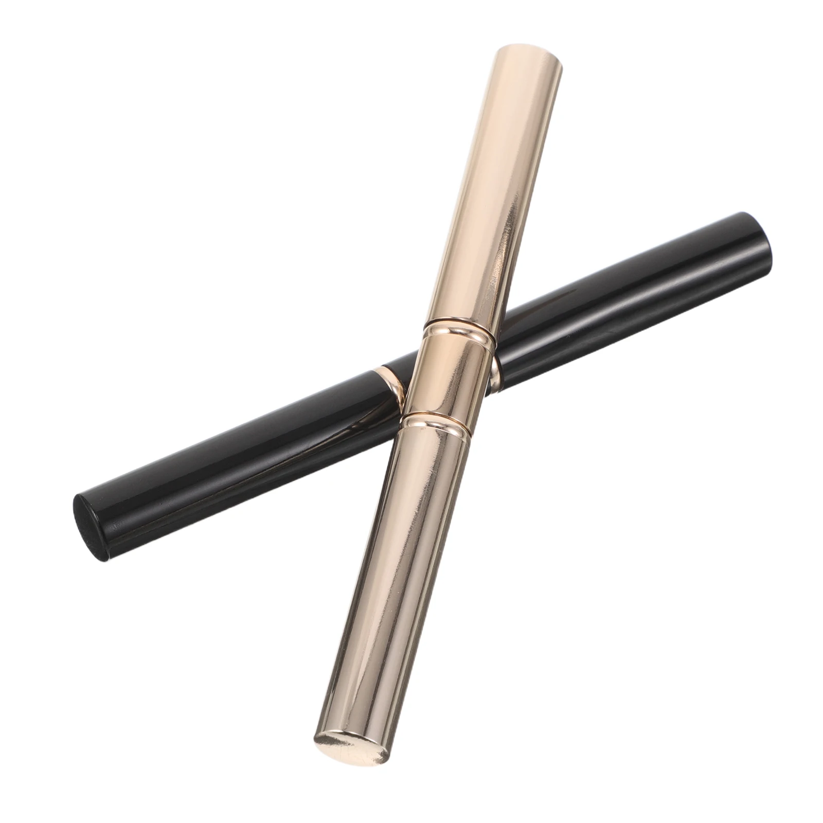 

2pcs Dual Head Lip Brush Double-Ended Silicone Applicator Portable Makeup Tool With Cap For Lipstick Gloss Liner Eyeshadow