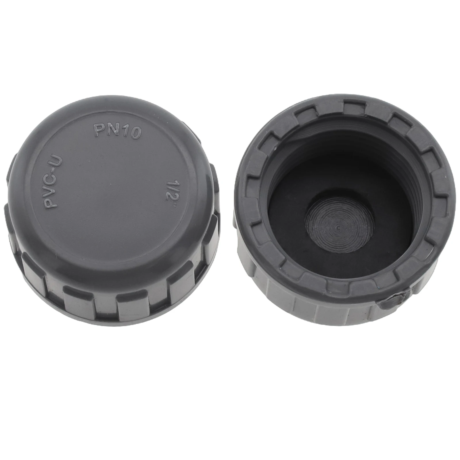 2pcs Pipe PVC Threaded Cap Round Female Thread Hose Connector With Rubber Seals Threaded Cap Home Improvement Hardware Fasteners