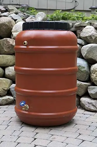 Rain Barrel, DIY Kit, Made from Previously Used Food Grade Barrel, Upcycled, Recycled, 58 Gallon Size