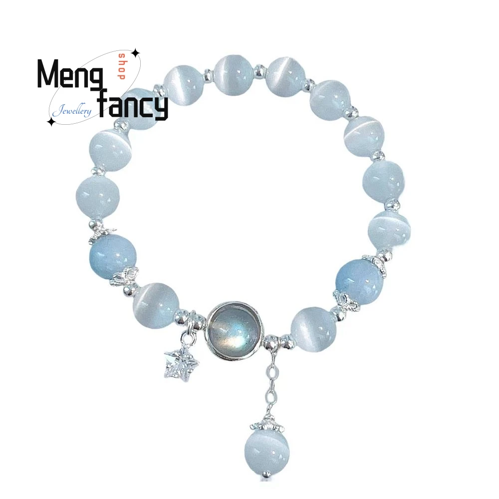 Pulsera de mariposa de ojo de gato Natural personalizada exquisita elegante Sexy joyería de moda para chicas jóvenes regalo de vacaciones más vendido