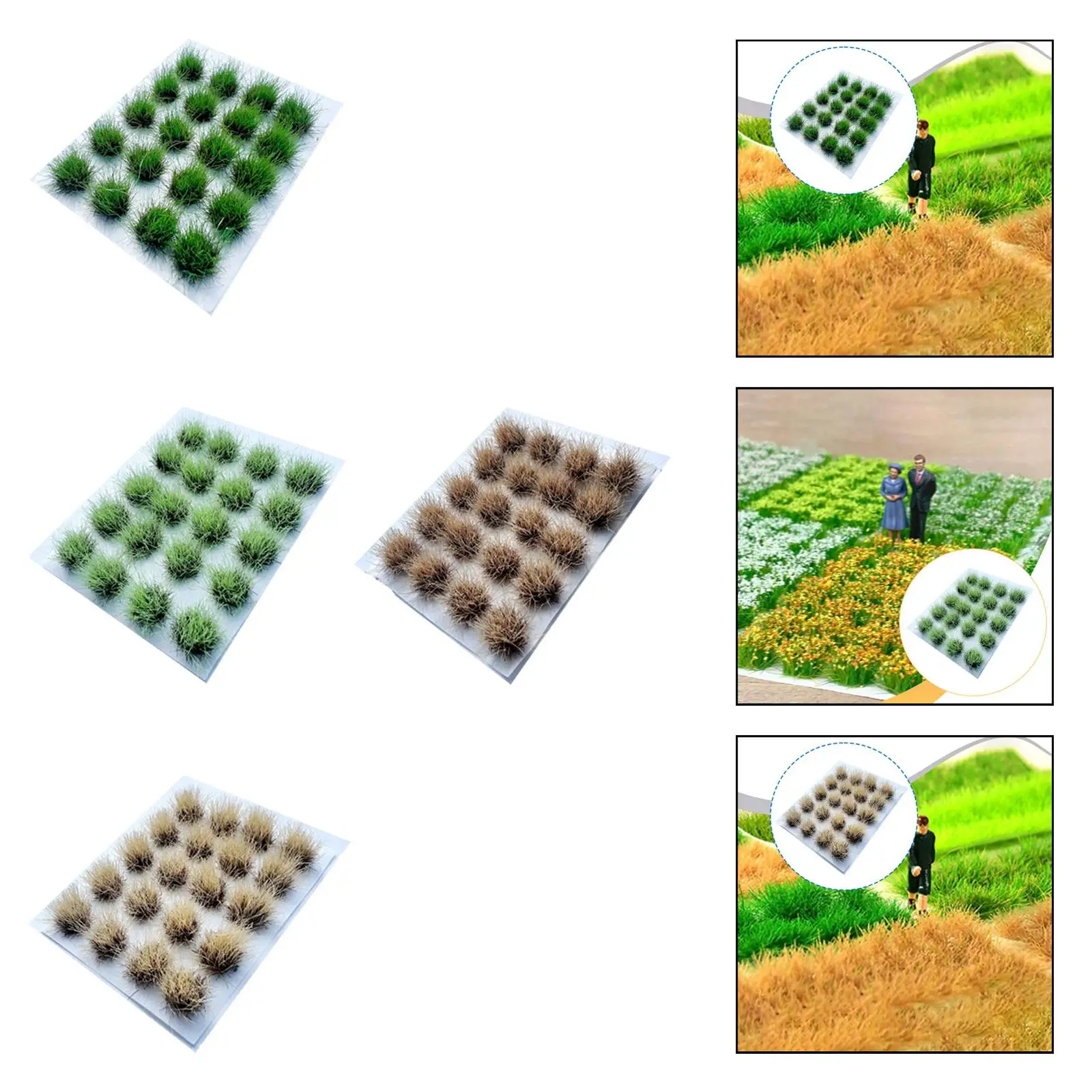 Handcraft Artificial Grass Tufts 12mm Self Adhesive Static Model Shrubs for Train Railway Fairy Garden Diorama
