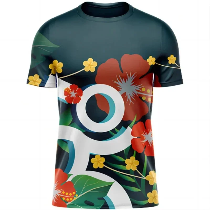 Camiseta con estampado 3D de figuras de moda para hombre, ropa deportiva transpirable de verano, informal, cuello redondo, manga corta, para correr al aire libre