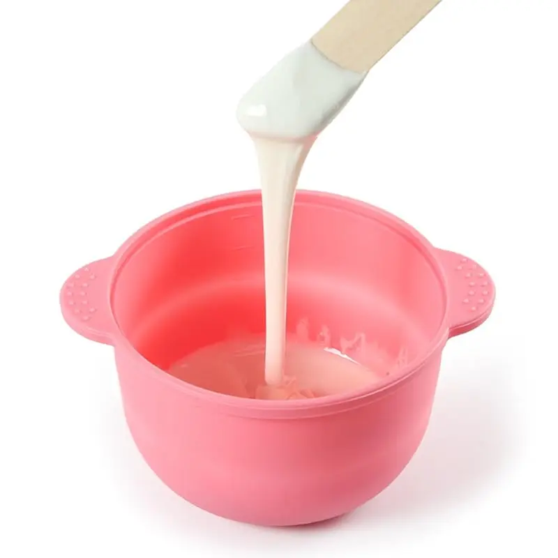 Silicone Wax Bowl Reusable Warmer Liner Handle Non-stick Pot Hair Removal Clean Melt Heater Heating Machine Container Stirrer