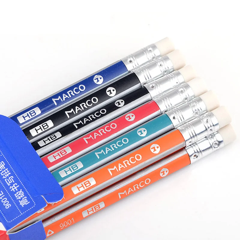 Marco Non-toxic colorful Triangle Pencils High Quality Standard 2H/2B/HB Professional School Stationery Office Supplies