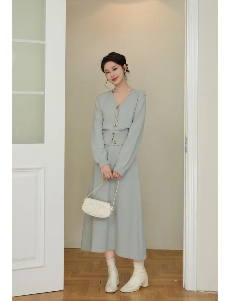 

ALXNAN Midi Skirt Women 2026 Spring Light Blue Long Skirts High Waist A-line Office Elegant Casual Female Clothing QYM001857