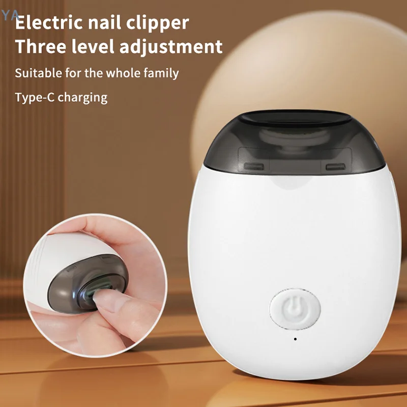 Electric Nail Clippers With Light Automatic Manicure Trimmer Adult Baby Fingernail Toe Scissors Pedicure Polishing Nails Cutter