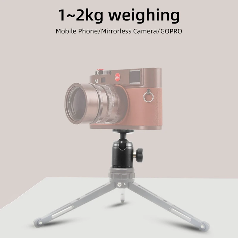 สุดยอดดีลอะลูมินัมอัลลอยมินิหัวทรงกลมหมุนได้สะดวก360องศาขาตั้งกล้องวิดีโอพาโนรามาหัวอุปกรณ์การถ่ายภาพ