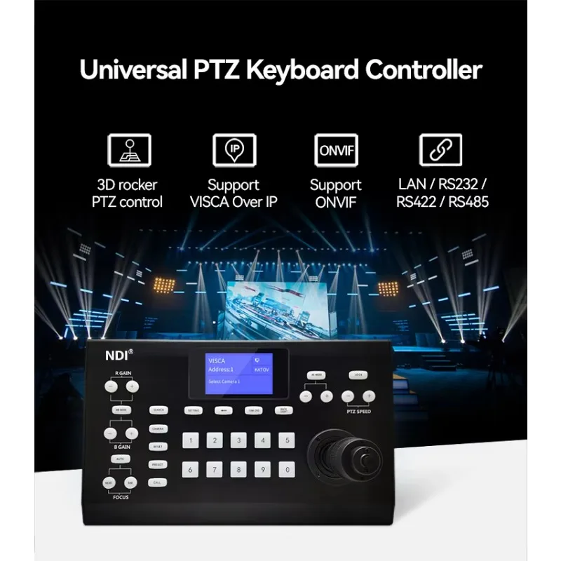 

Джойстик-клавиатура для IP-вещания, управление системой видеонаблюдения, контроллер PTZ-камер для конференций, усовершенствованный контроллер PTZ-камер NDI