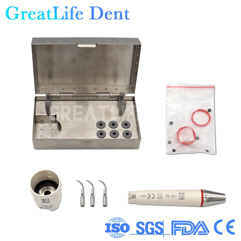 

Sensory Control Kit Refine HP-5L Dental Ultrasonic Scaler Tip Wrench Dental Scaler Tips Handpiece with Led