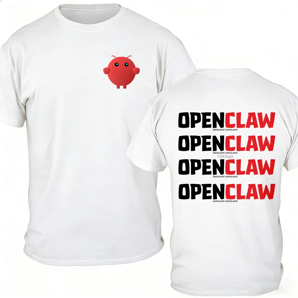 Openclaw Red Monster Graphic T-Shirt for Men Women, Cute Exfoliate Meme Funny Coding Tee Casual Cotton Short Sleeve Novelty Gift