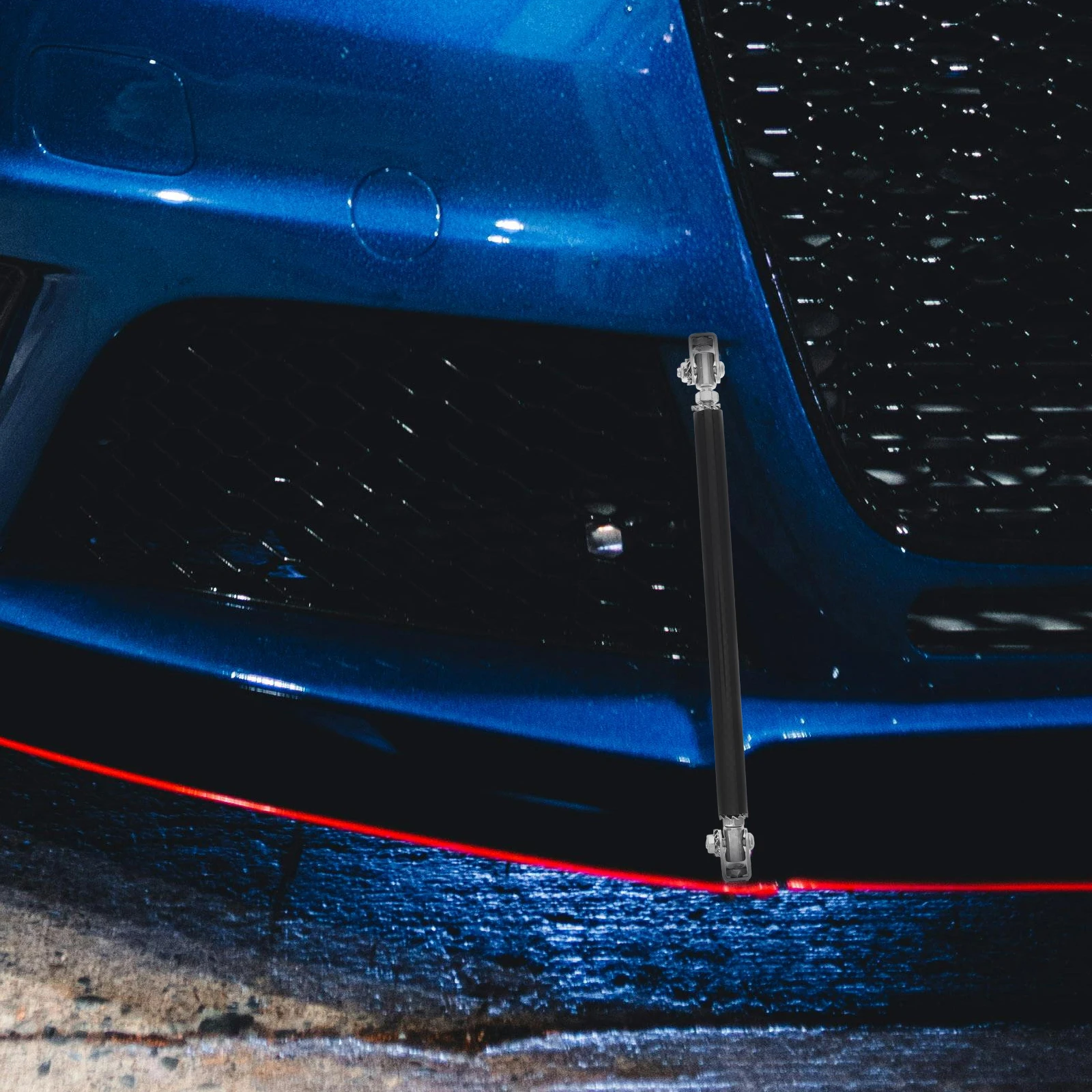 

1 Pair Adjustable Bumper Lip Splitter Support Rods Universal Fit Front Rear Vehicle Strut Bars Reinforced Plastic Metal