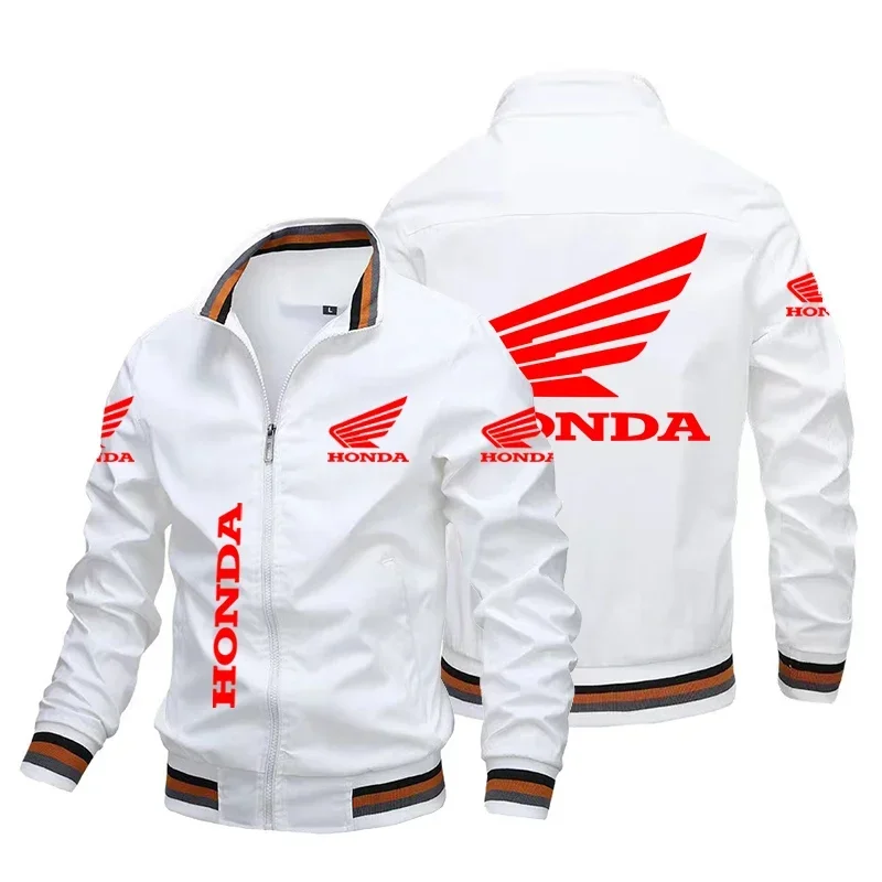 Men\'s Honda Motorcycle Jacket Honda Red Wing Racing Logo Print Biker Jacket Windbreaker Honda Car Team Jacket Men Clothing Coats