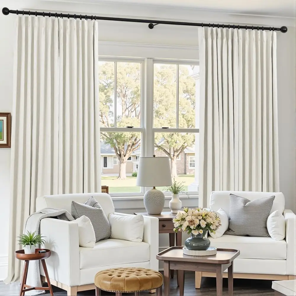 ผ้าม่านกันแสงแบบไขว้ทอผ้าลินิน รุ่น Unique Length 94 ชุด 2 ชิ้น สำหรับห้องนอนและห้องนั่งเล่น