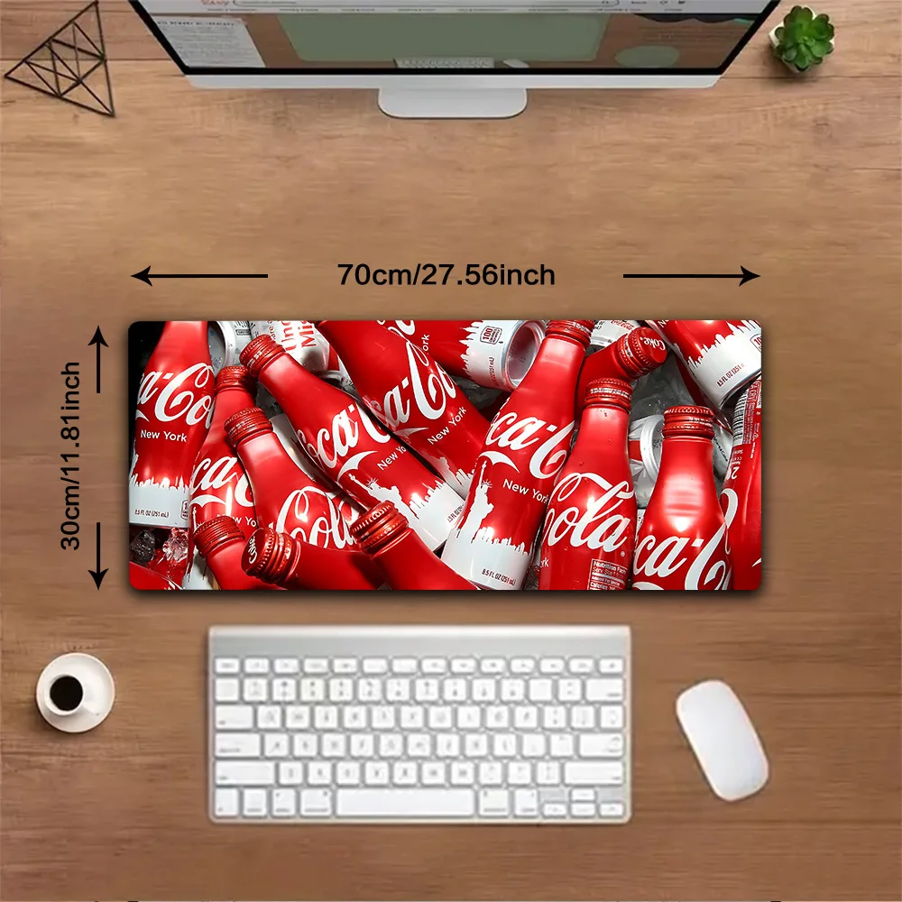 Tappetino per mouse da gioco Cola rinfrescante estivo 1 pezzo - Base in gomma antiscivolo, lavabile, accessori da scrivania, perfetto per l'uso in ufficio e in scuola,