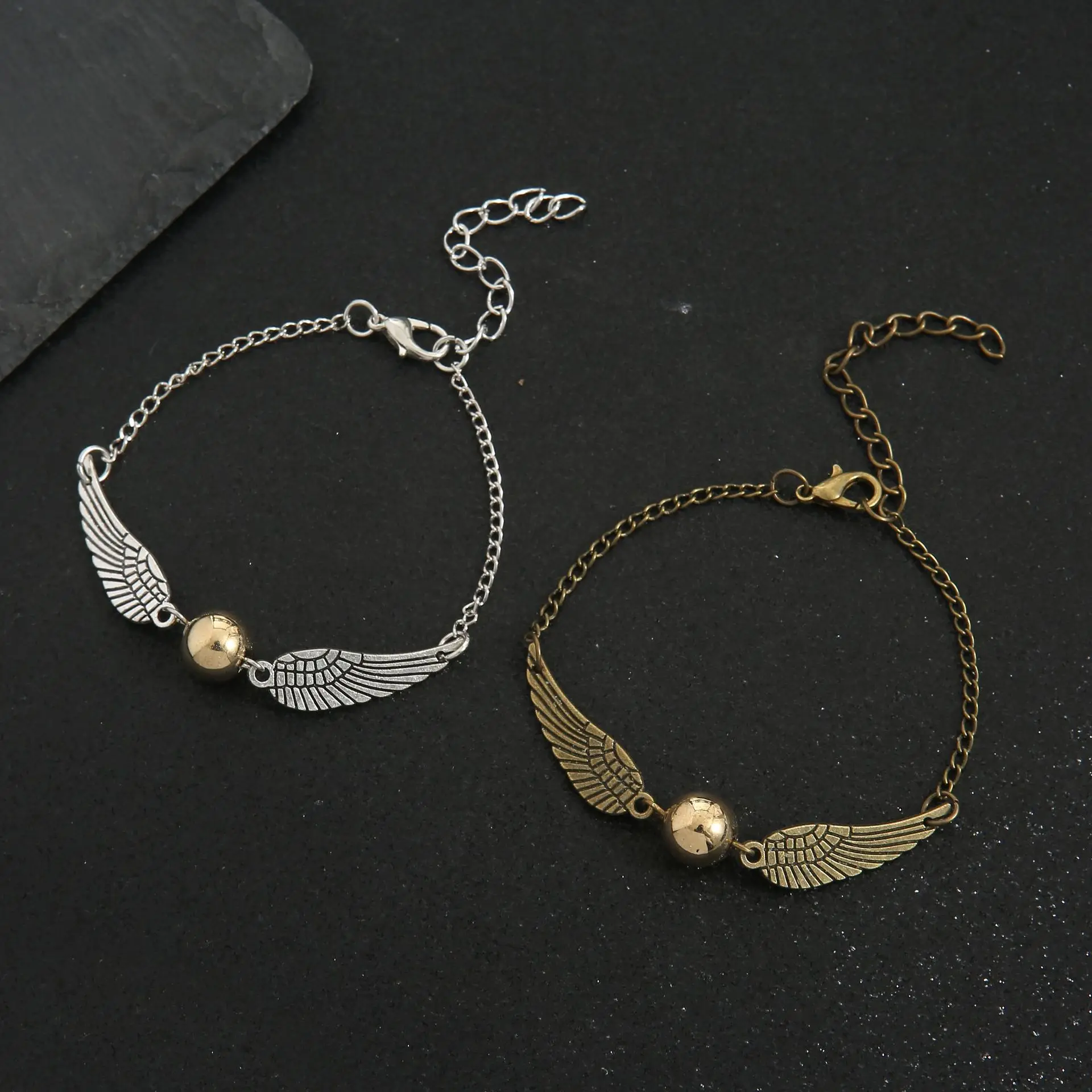 Golden Snitch Bracelet Cute Hogwarts Personality Wing Alloy Bracelet Kawaii Jewelry Accessories for Women Men Bangles Gifts Toys