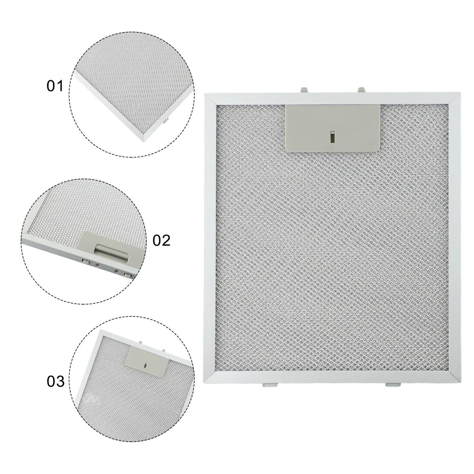 Premium Metal Mesh Extractor Vent Filter, 230x260mm, 5 Layer Grease Filtration, Compatible with Leading Range Hood Brands