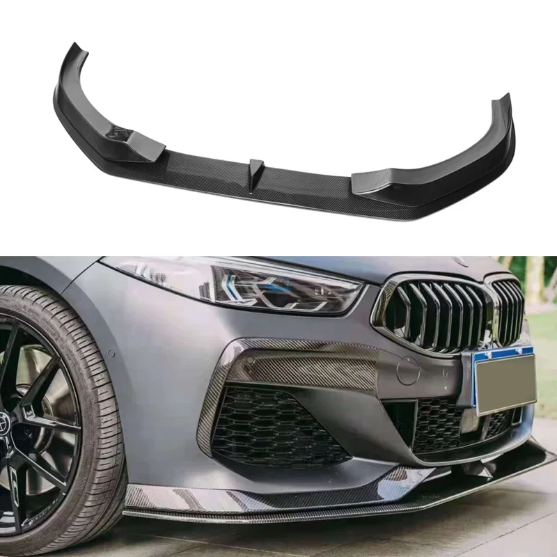 AC style Front Bumper Lip for BMW 8 Series G14 G15 G16 M Sport 2019 - 2021 Carbon Fiber Front Lip Splitters Dry Vacuumed Carbon