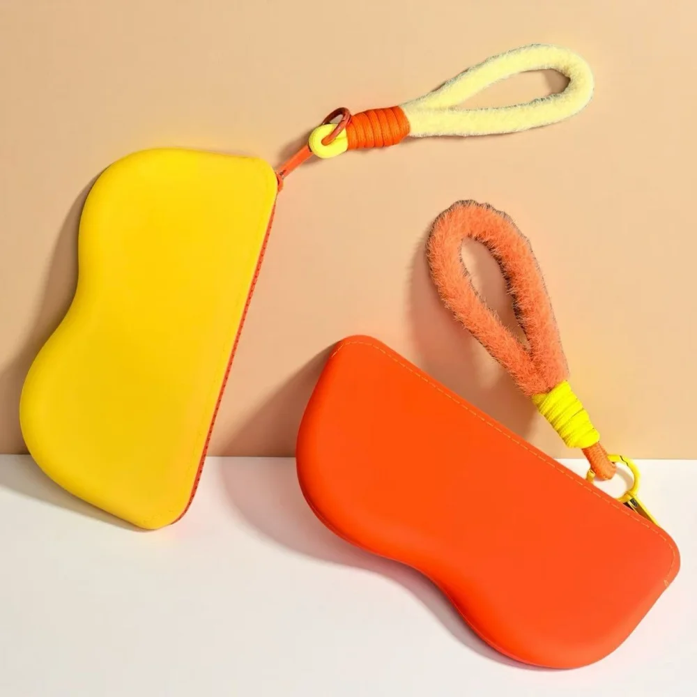 

Lanyard Silicone Glasses Case Glasses Holder Eco-Friendly Multifunctional Storage Bag Waterproof Portable Sunglasses Case