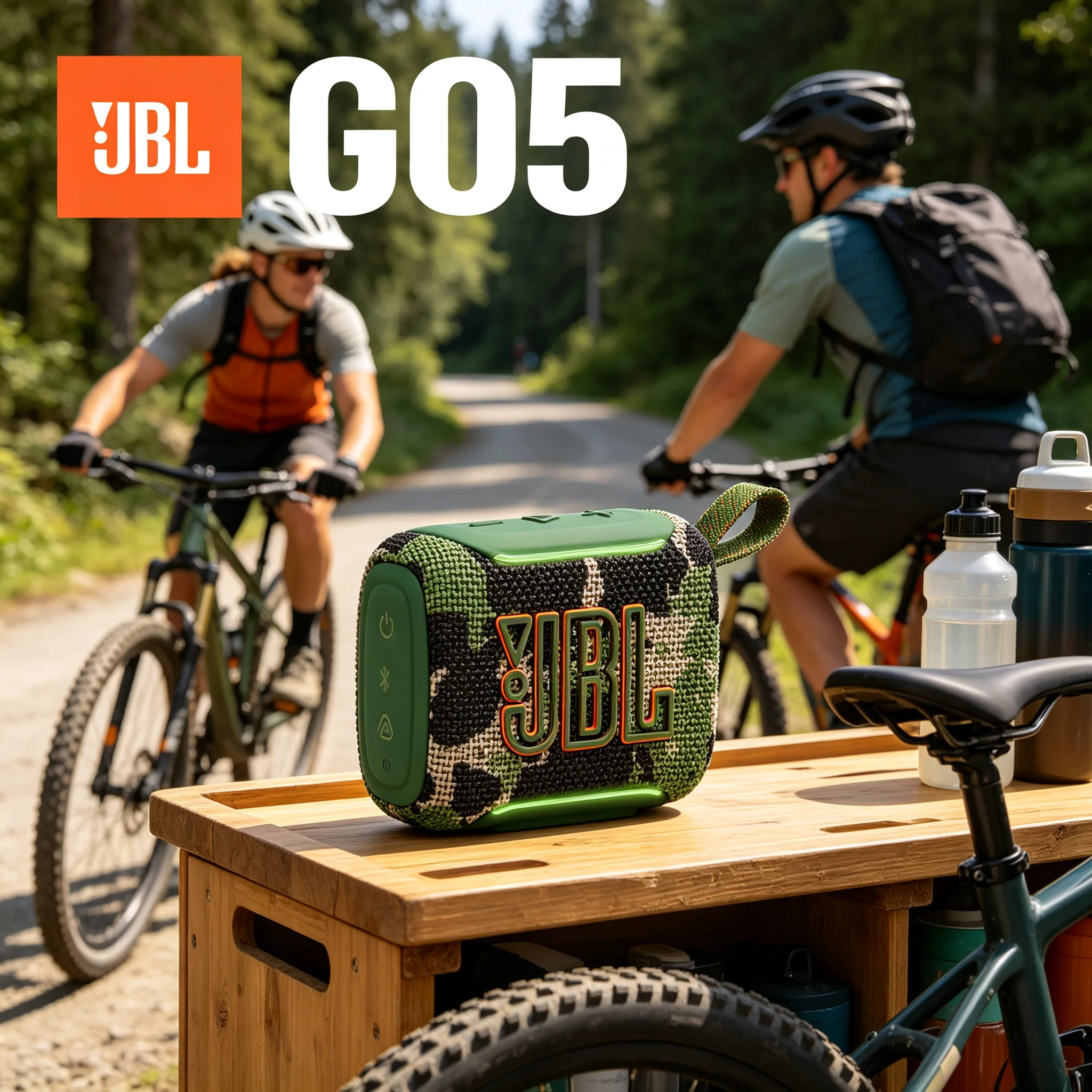 JBL GO5 Pocket Wireless Audio Speaker, Ambient Edge Lighting, 10 Hours Playback, Stable Bluetooth for Outdoor Activities
