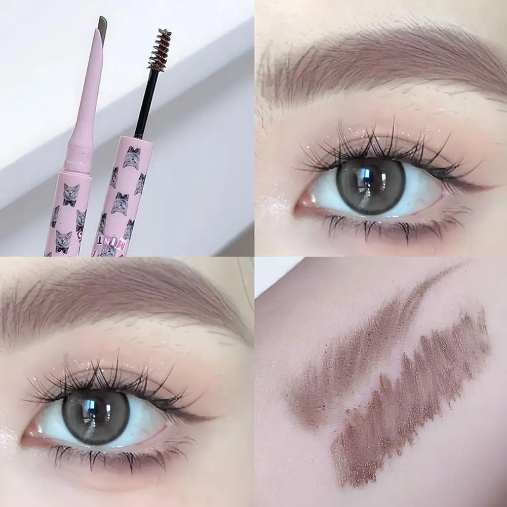 1PCS Double headed eyebrow pencil waterproof long lasting slim pen eyebrow head Microblading super S9K6