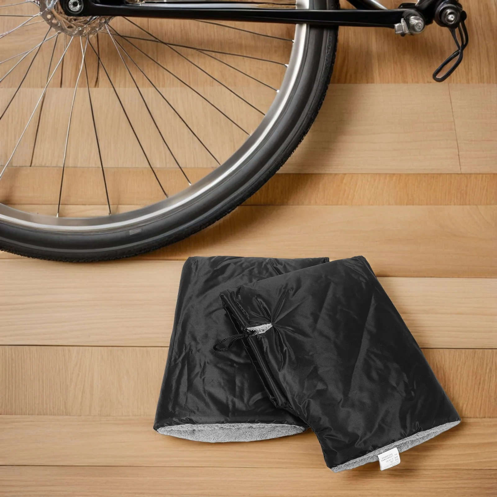 1 Pair Electric Bike Handlebar Gloves Thickened Lined Thermal Mitts Windproof Waterproof Hand Warmers For Cold Weather Riding