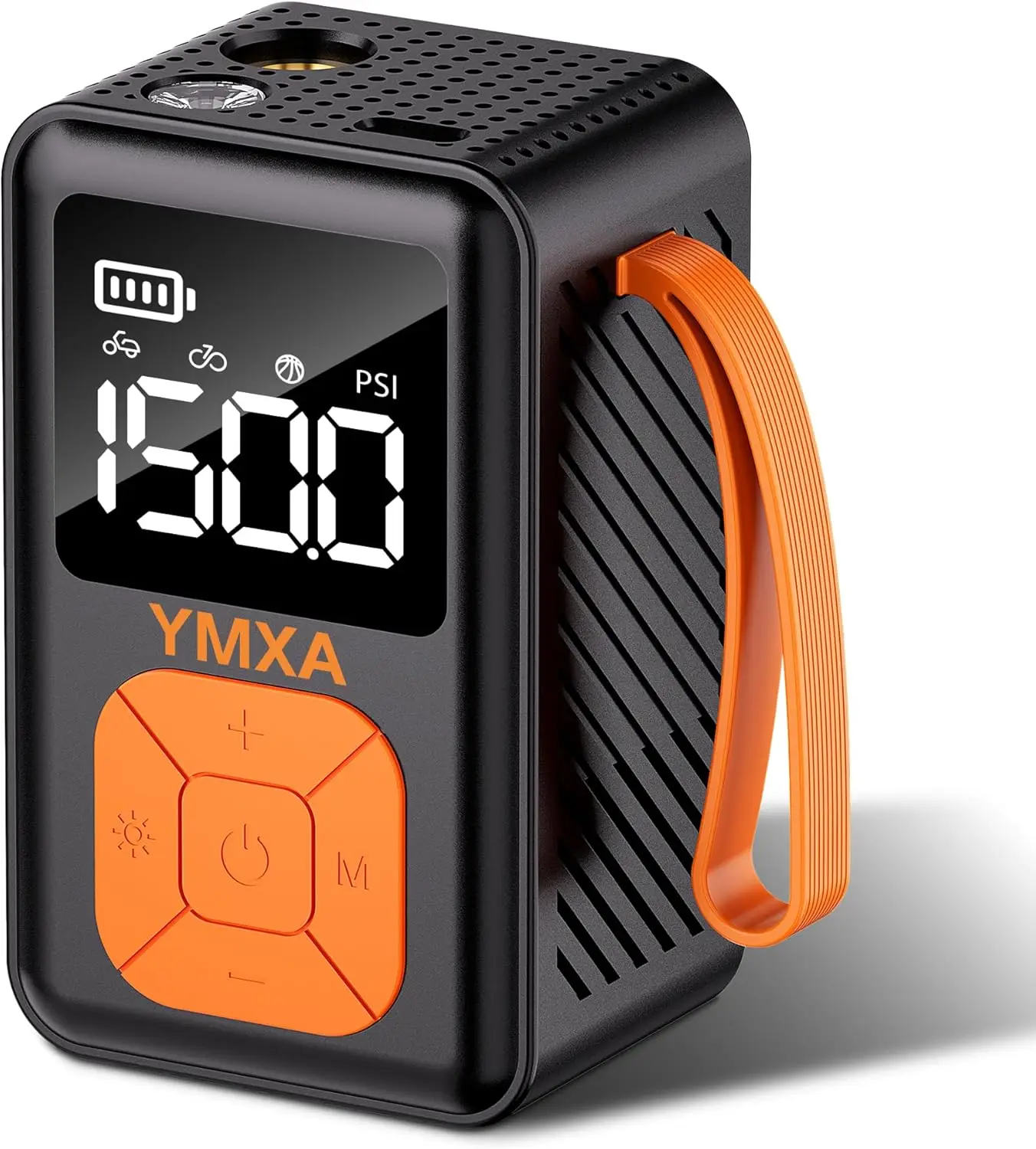 

150 PSI Mini Bike Pump with Auto-Stop & Digital Gauge for Road & Mountain Bikes