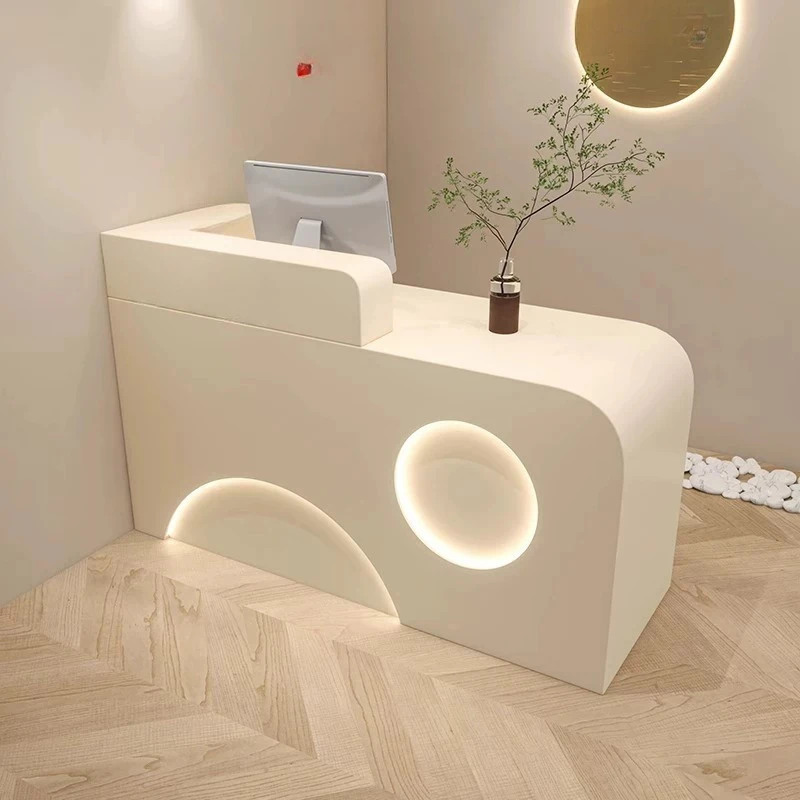 Hairdressing Luxury Reception Desk Store Checkout Table Reception Desk Modern Service Infodesk Recepcion Mostrador Furniture