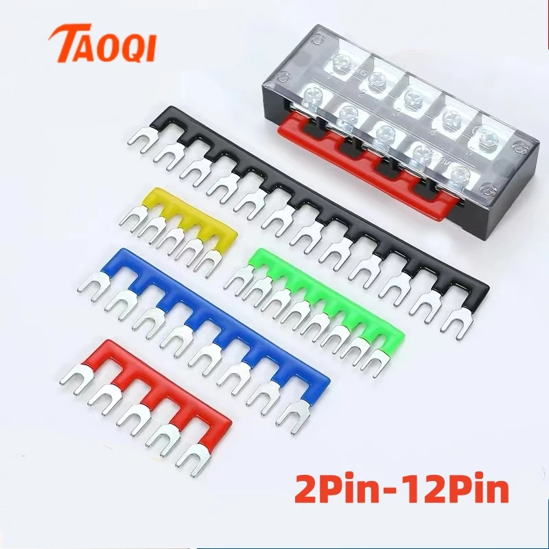 5Pcs  TB15A Short Circuit Insulated Terminal Chip Strip Wiring Connecting Bar   wire connector  electric wire conector