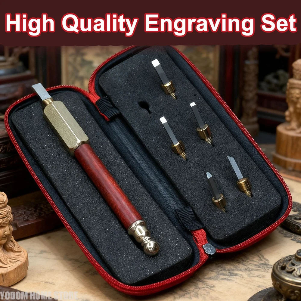 Practical Hand Carving Knife Kit Multifunctional Engraving Tools Household DIY Wood Stone Craft Supplies  with Bag view 6