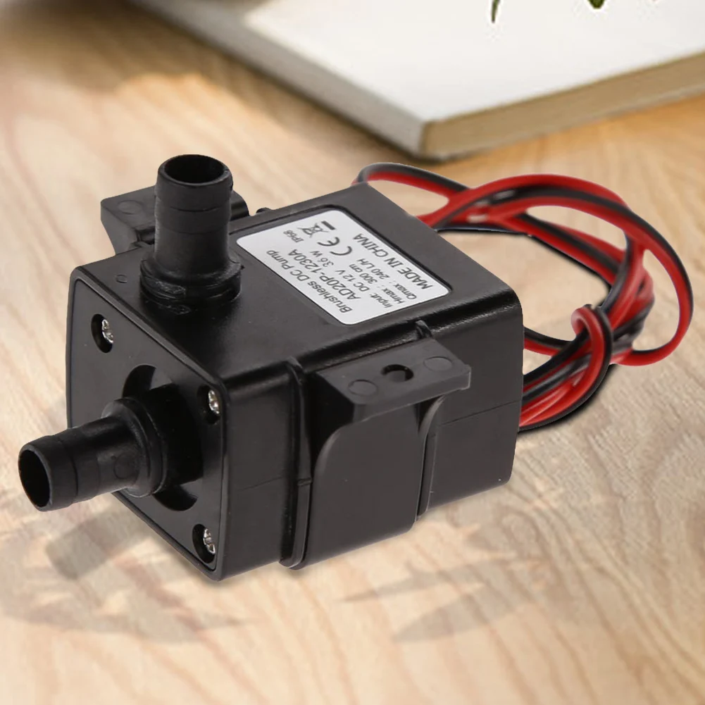 Ultra-quiet Submersible Water Pump DC 12V 3M 240L/H Waterproof Pump Multifunction Performance Portable for Aquarium Pond
