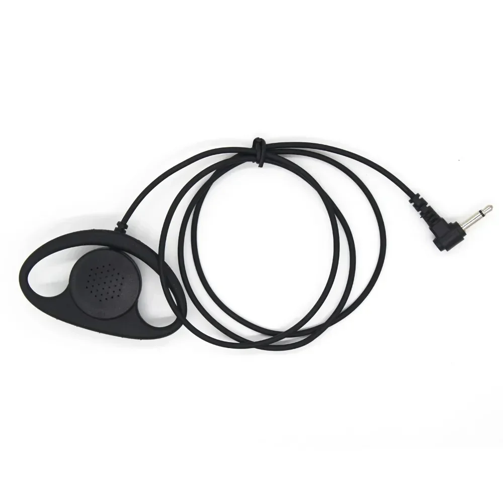 Nieuwe comfortabele pin 3,5 mm D-vorm Luister alleen zachte rubberen oortelefoon-headset voor Motorola Radio Anti-geluid oortelefoon