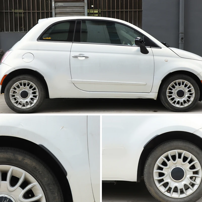 

Для Fiat 500 2009-2015 ABS черные автомобильные крылья, брызговики, арочные колеса, полоски для бровей, губ, наклейка, отделка, внешние аксессуары