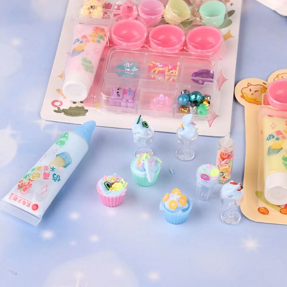 Homemade Hairpin Cream Glue Set Handmade Cute Mobile Phone Case Decoration Creative Resin Stationery Box Decoration Girls Gift