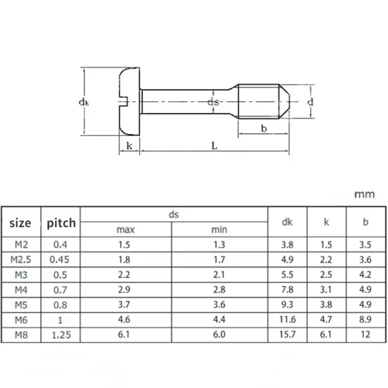 304 Stainless Steel Pan Head Cross Locking Screw / Round Head Anti Loosening Bolt Half Tooth M2M3M4M5M6M8