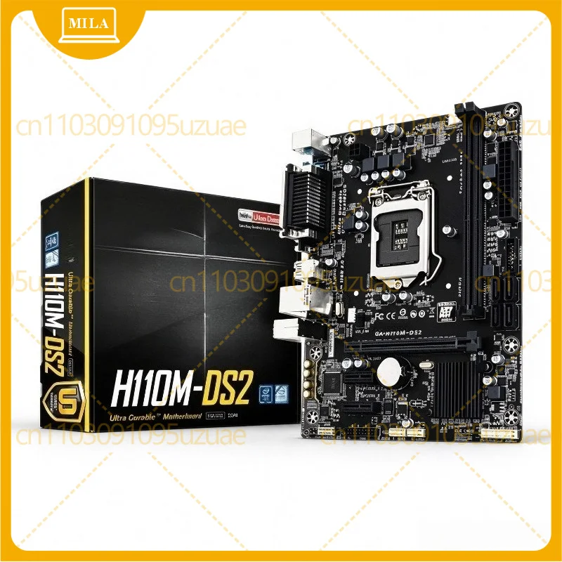 For Gigabyte H110M-DS2 LGA1151 Mainboard DDR4 With 9Pin COM Serial Printer Port