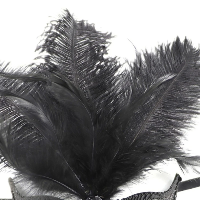 Maska na bal maskowy pierzasta maska ​​Cosplay dla kobiet mężczyzn Masquerade Halloween DXAA