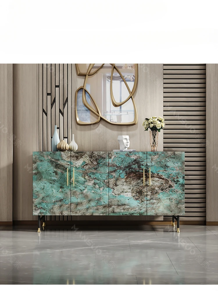 Affordable Luxury Style Home Entrance Cabinet Small Apartment Living Room Painted Italian Minimalist High-Grade Storage