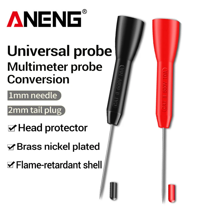 ANENG PT2002 Multimeter Probe Adapter Needle 1mm Ultra-Fine Tip 600V10A CATII Highvoltage Oscilloscope Probe Adapter Test Needle