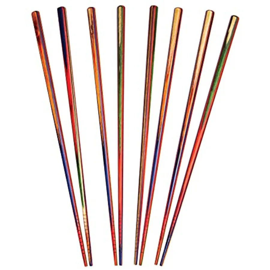 

Baltique Marrakesh Collection Reusable Chopsticks, Set of 4 Pairs, Non-Slip, 9-7/8" Long