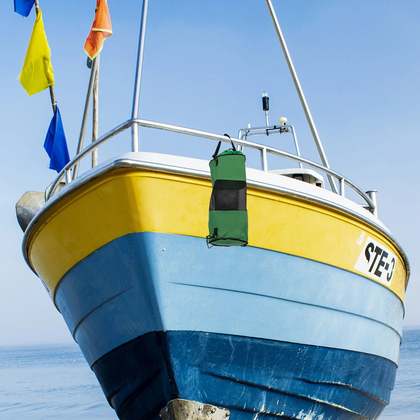 

Marine Trash Bag Boat Garbage Holder 20L Reusable Oxford Fabric Portable Storage Bag For Kayak Fishing Camping Water Sports Gear