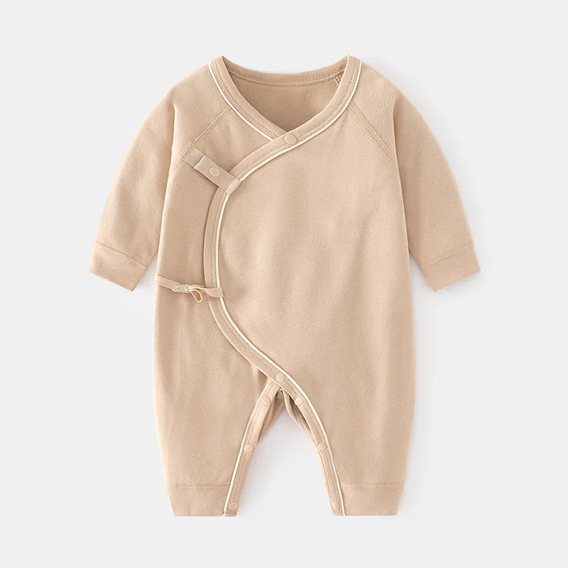 Spring Girl Romper Newborn Baby Stuff Toddler Boy Outfits Casual Solid Soft Cotton Long Sleeve Jumpsuits Toddler Costume BC724
