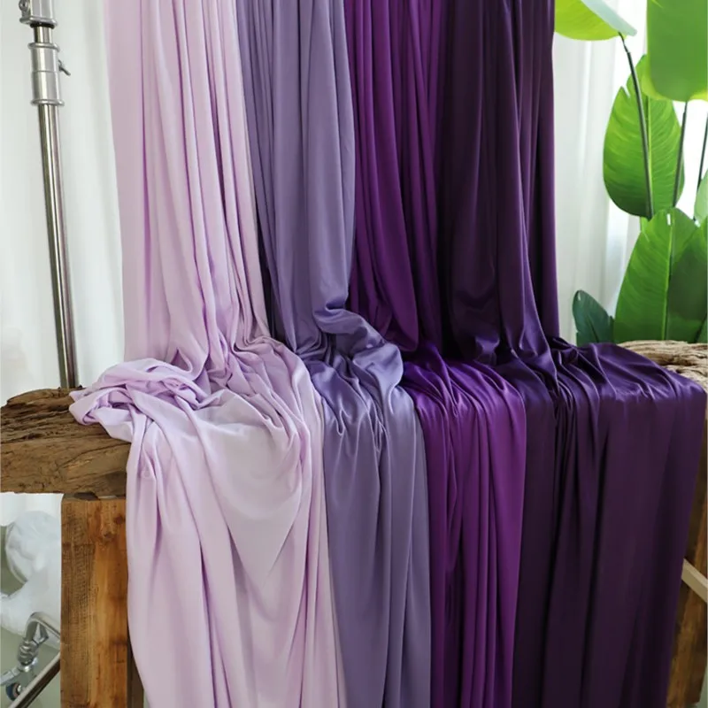 

Purple wedding curtain fabric elastic ceiling welcome hall top decoration