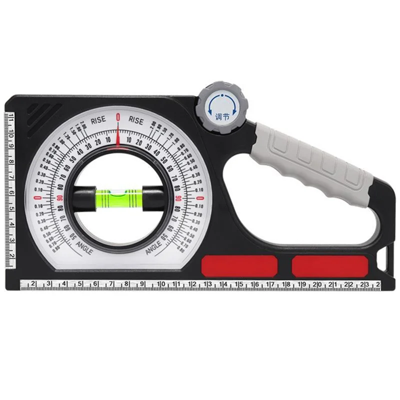 B60A Portable Mechanical Angle Slope Measuring Instrument Magnetic Level Bubble Inclinometer Protractor Slope Ruler Level