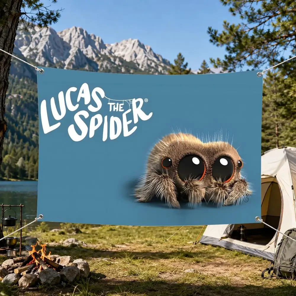 Cute Lucas the Spider Flags Aesthetic Wall Tapestry Printed Wall Hanging Living Room Party Outdoor Decor