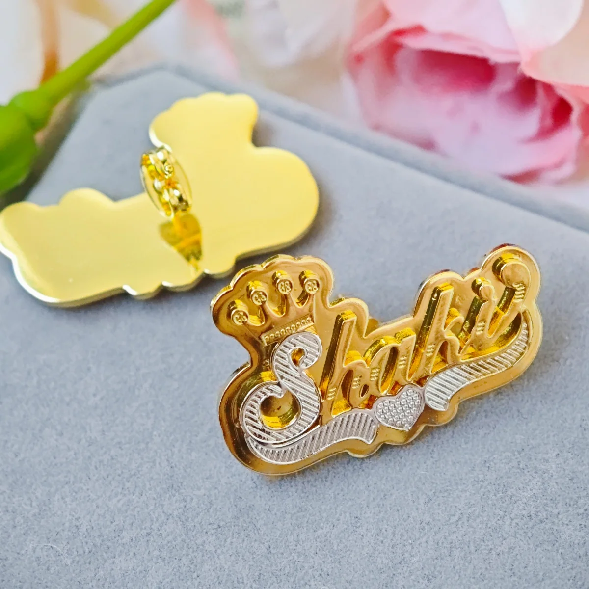 

Personalized Custom Earrings Stainless Steel Double-layer 3D Earrings Custom Name Christmas Gift Birthday Gift For Girlfriend