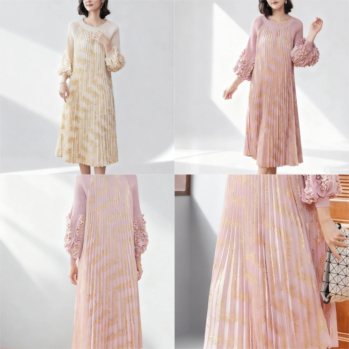 

Miyake Pleated 2025 Autumn New Fashion Pleated Skirt Dress Mid-length Large Size Women's Elegant Temperament Pleated Skirt