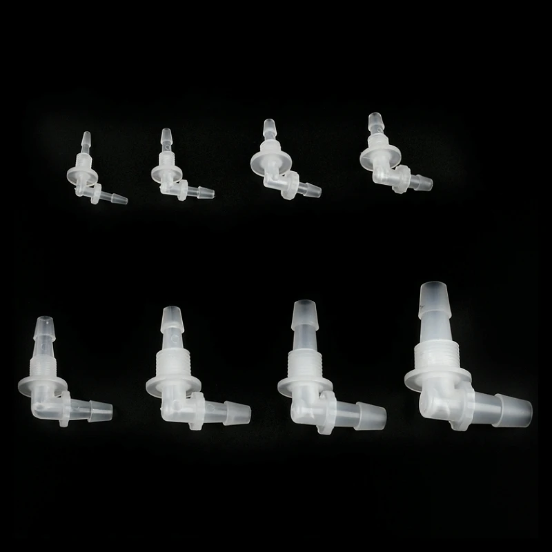 3 ~ 100 sztuk M6 ~ G1/2 do 2.4-11.1mm plastikowa Pagoda łokieć + nakrętka O-Ring System nawadniania przegubów fajka wodna akwariowych pompa