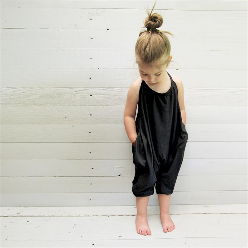 Baby Halter Rompers Summer Cotton Kids Jumpsuits for Toddler Girl Overalls