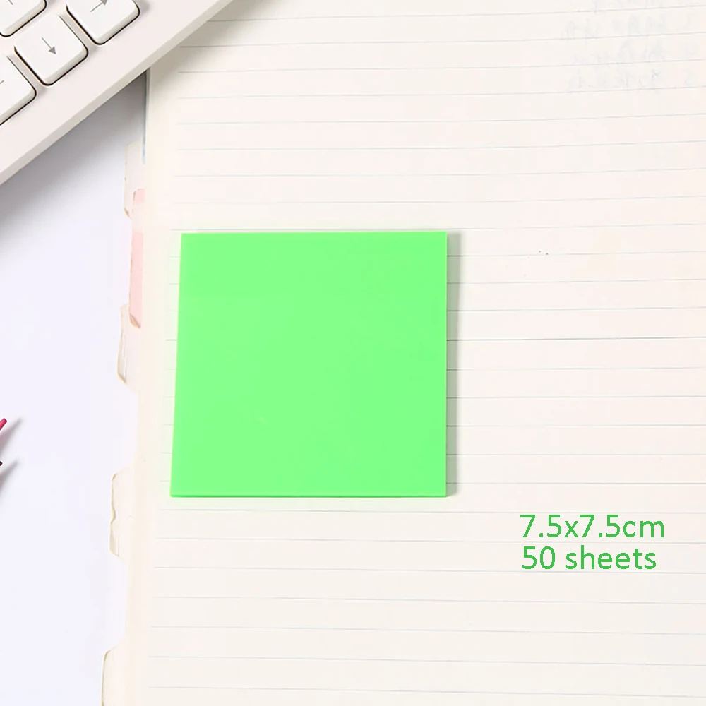 Colorful Transparent Sticky Notes Sticky Note Pads Clear Self-Stick Notes Self-Adhesive Memo For Office School Planner Supplies